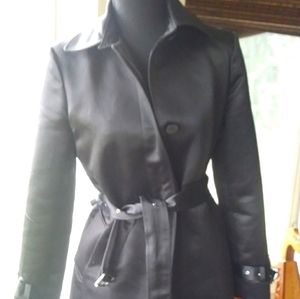 Anne Klein Basic Black Trench Coat